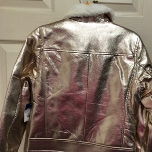 Arizona Jean Company Jackets & Coats - Girl gold bomber jacket with faux fur trim 10/12 Arizona Jean Company Jackets & Coats - Girl gold bomber jacket with faux fur trim 10/12